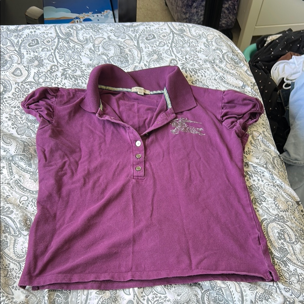 Burberry Plum Polo Shirt